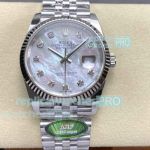 Super Clone Rolex Datejust 36mm MOP Dial ARF Swiss 3235 Jubilee 904L Watch 